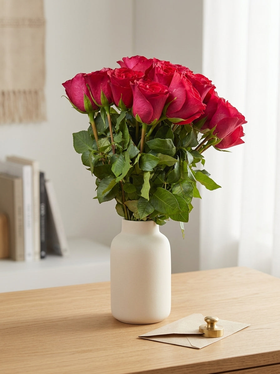 Fascino Rosso a Gambo Lungo 21 rose