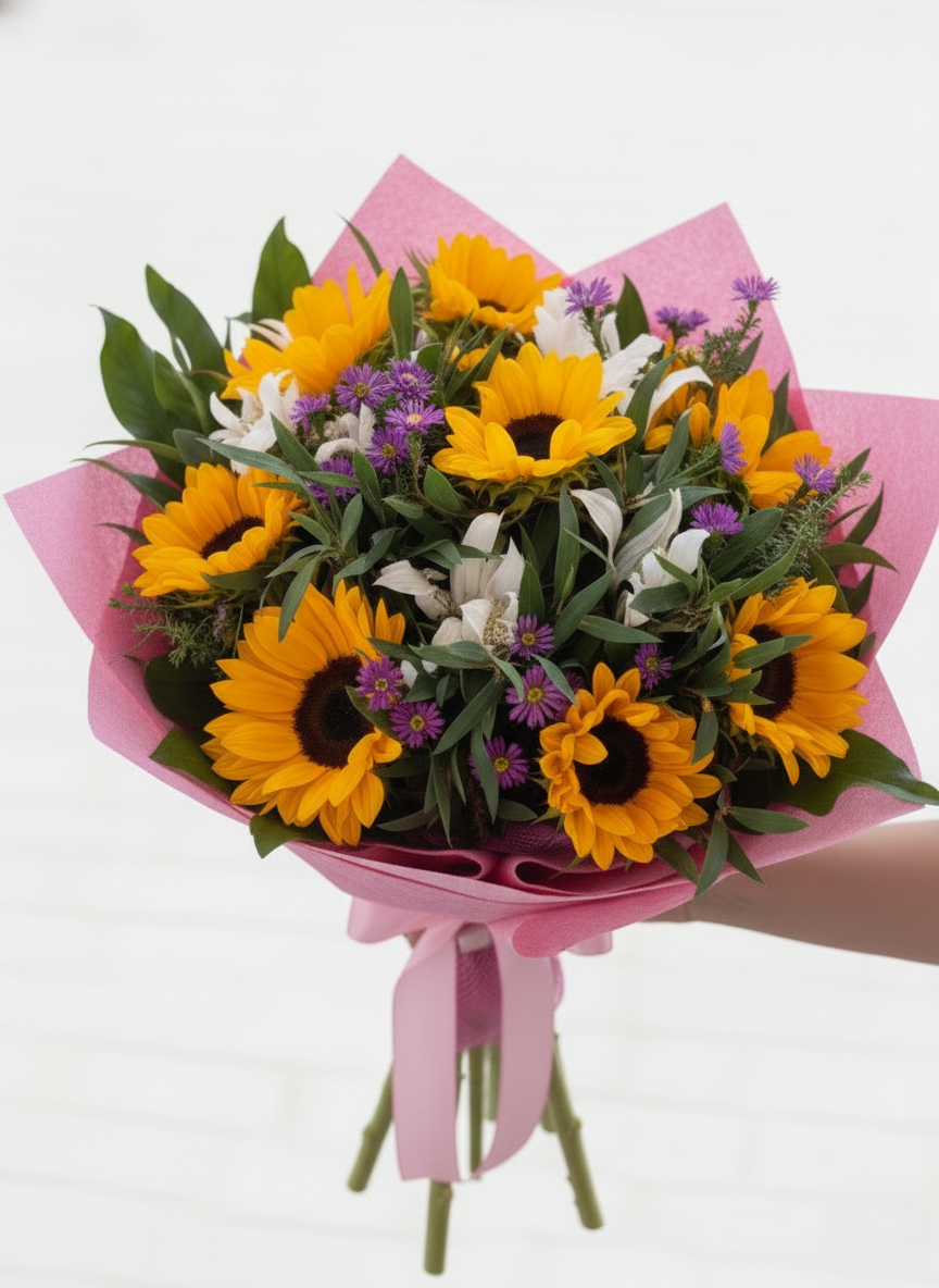 Bouquet Girasoli e Fiori di Campo