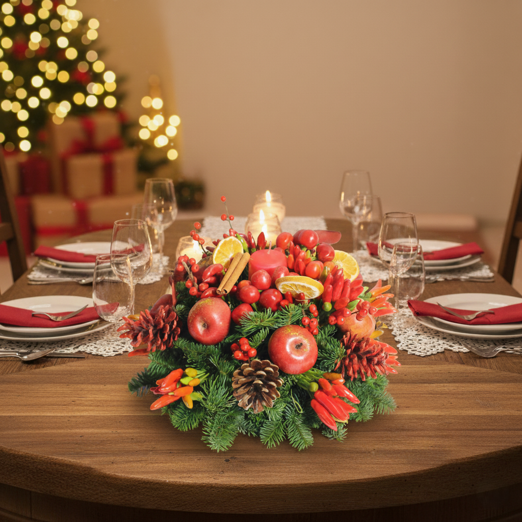 Centrotavola Festivo: L'Essenza della Natura