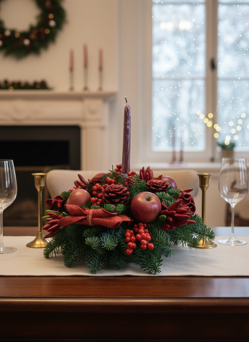 Incanto Natalizio con Bacche Rosse