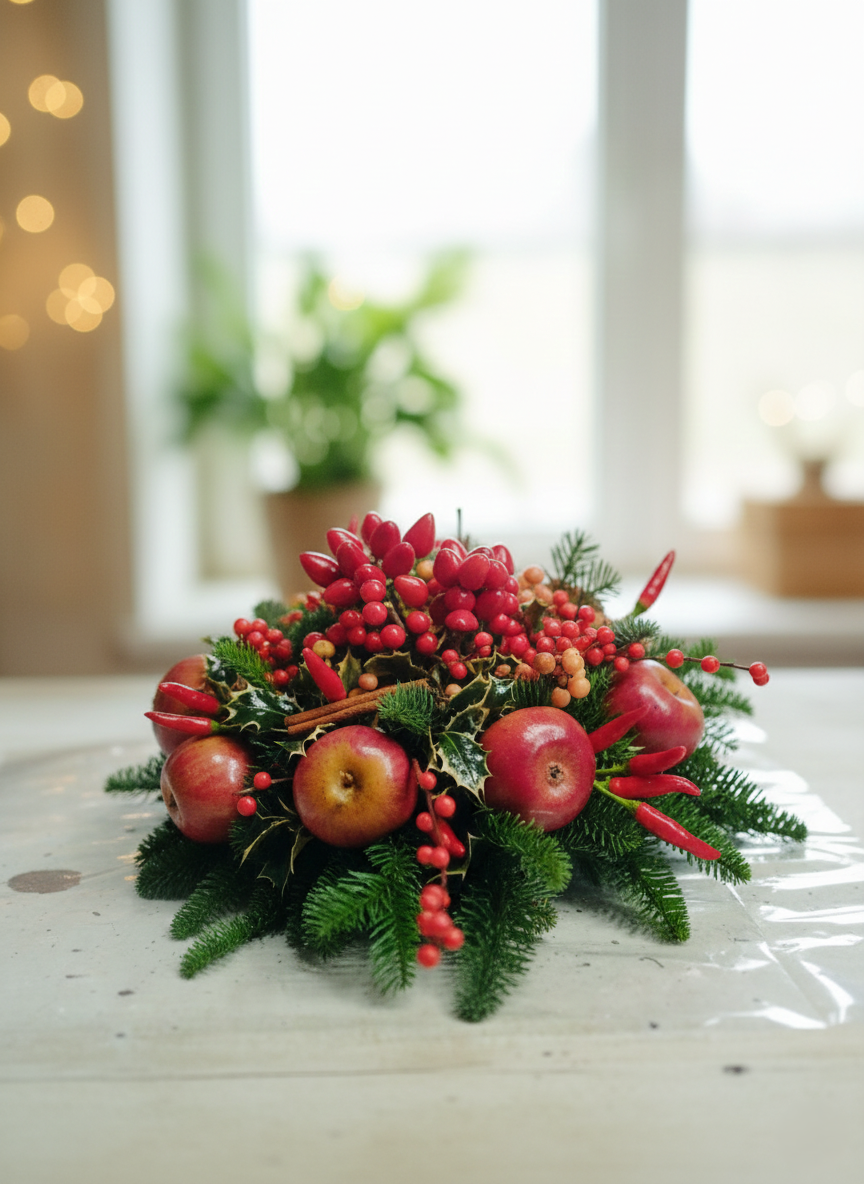 Centrotavola Natalizio Naturale