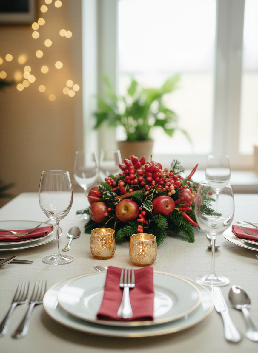 Centrotavola Natalizio Naturale