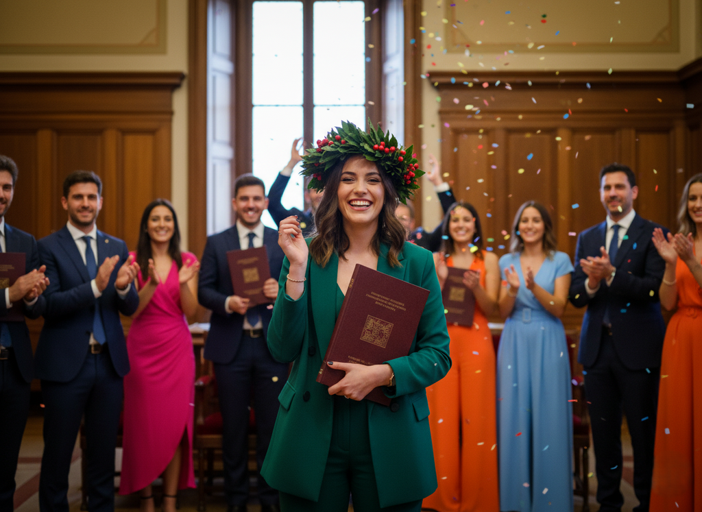 Coroncina Alloro Laurea con Bacche