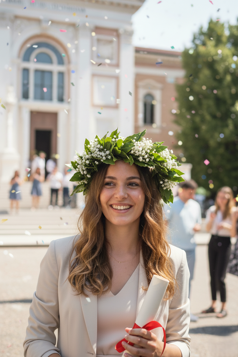 Coroncina d'Alloro Tradizionale per Laurea