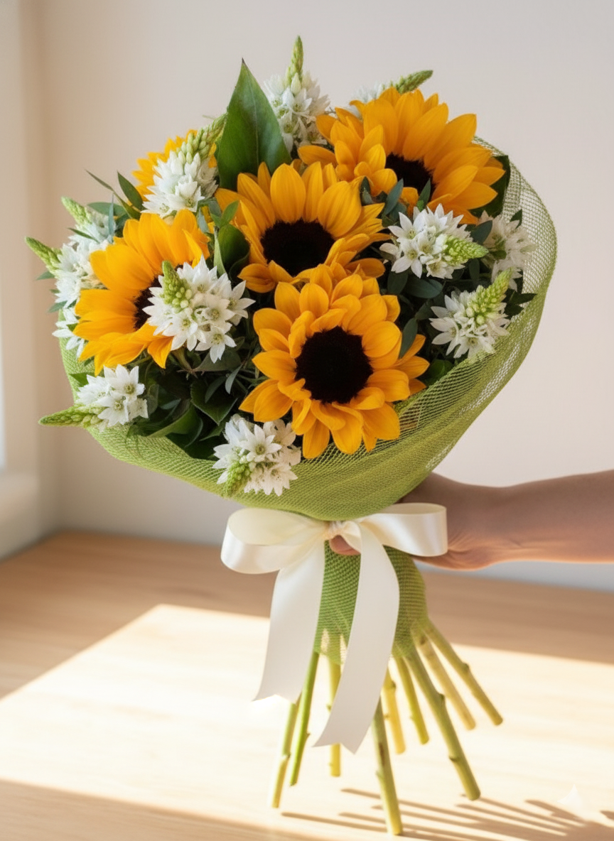 Girasole Radioso: Un Abbraccio di Luce e Allegria