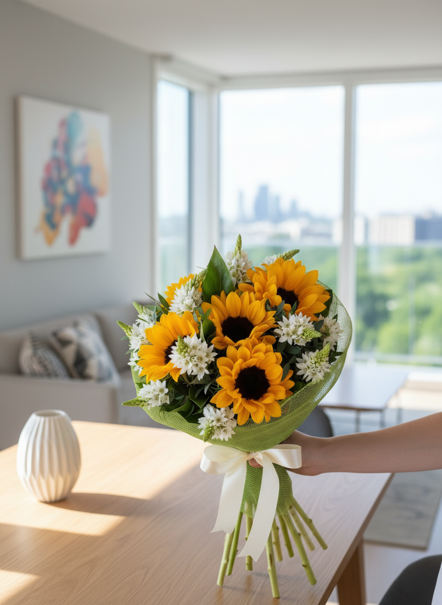 Girasole Radioso: Un Abbraccio di Luce e Allegria