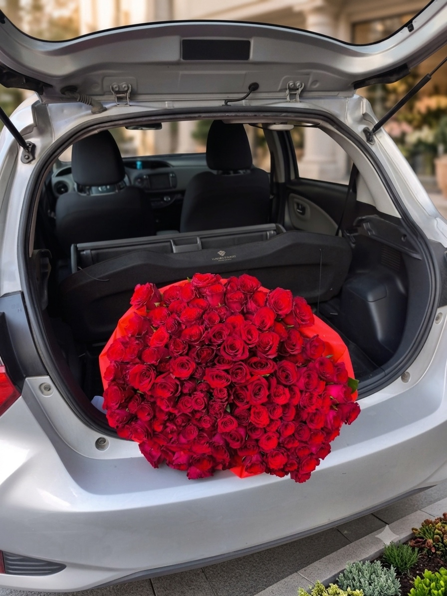 Bouquet Gigante "Passione Infinita" – 150 Rose Rosse Medie