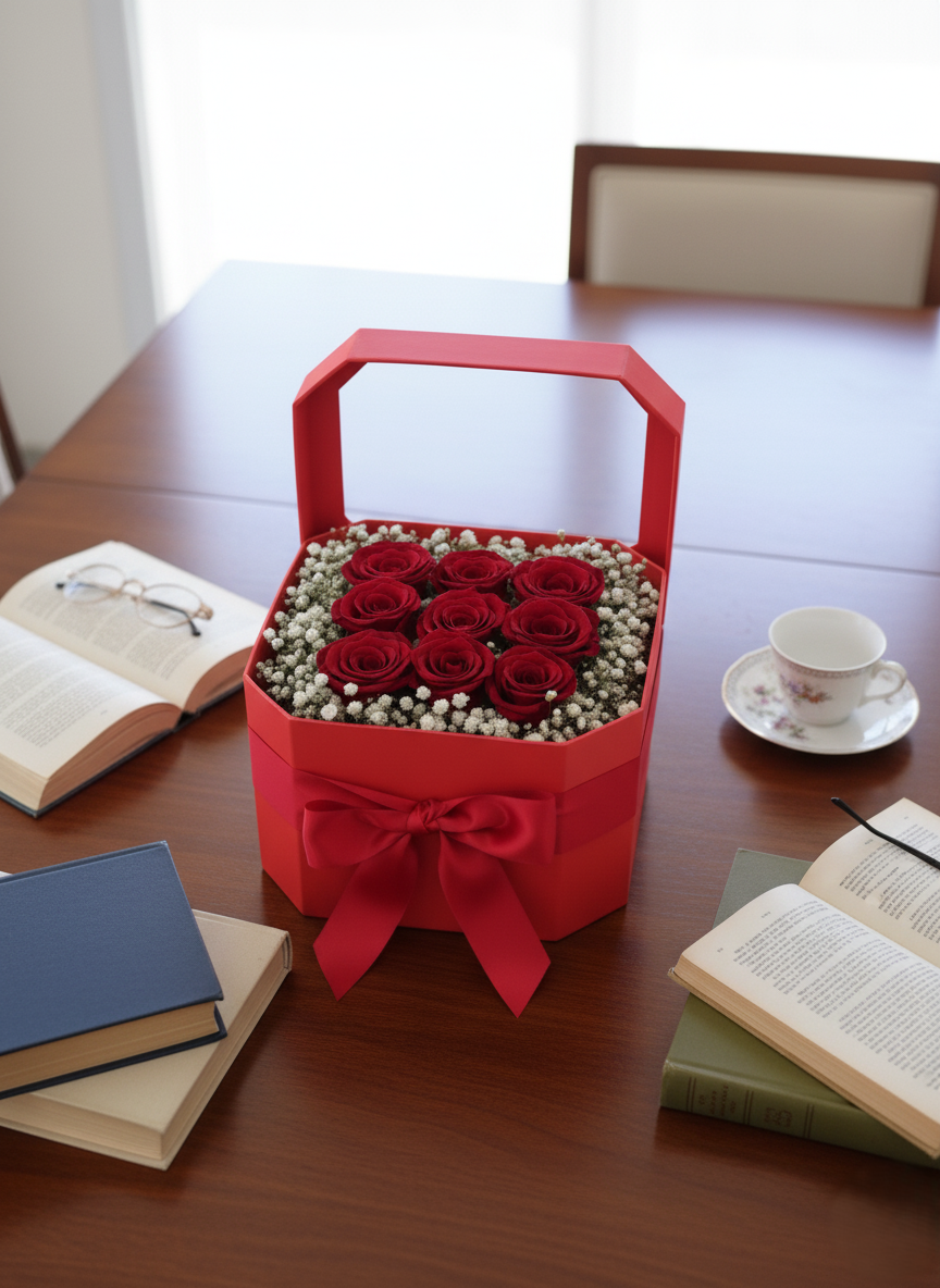 Scatola di Rose Rosse