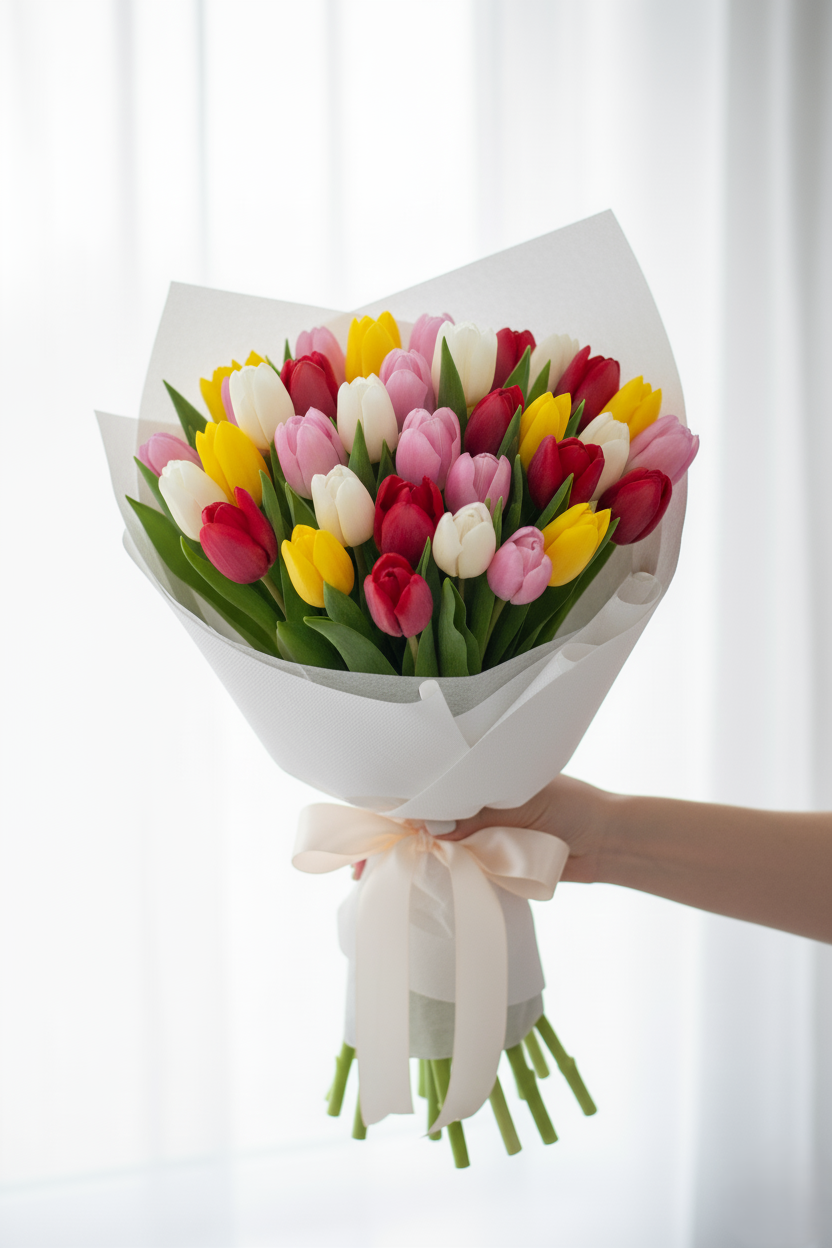 Bouquet Tulipani Multicolore Classico