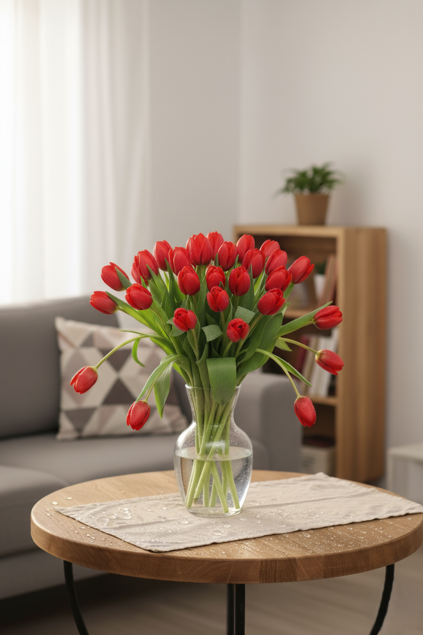 Un'esplosione di Tulipani Rossi