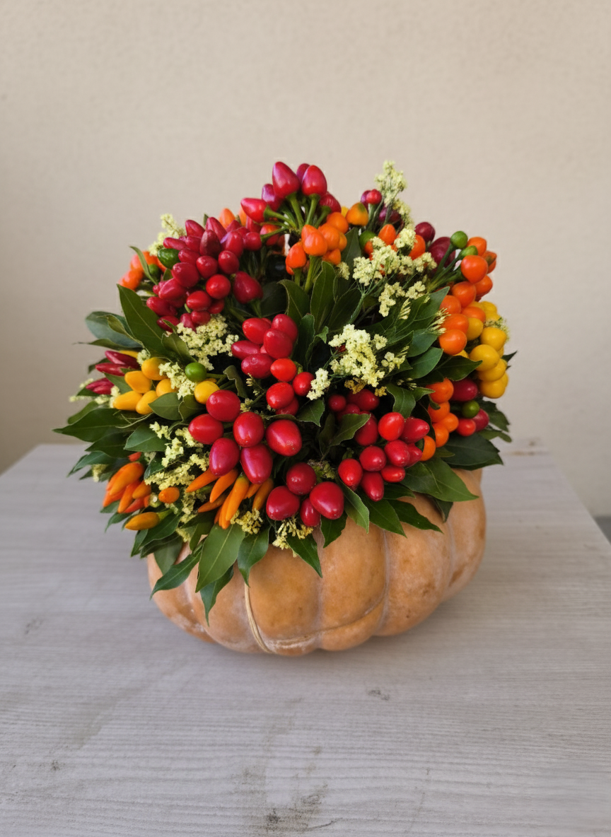 🎃 Composizione Autunnale su Zucca