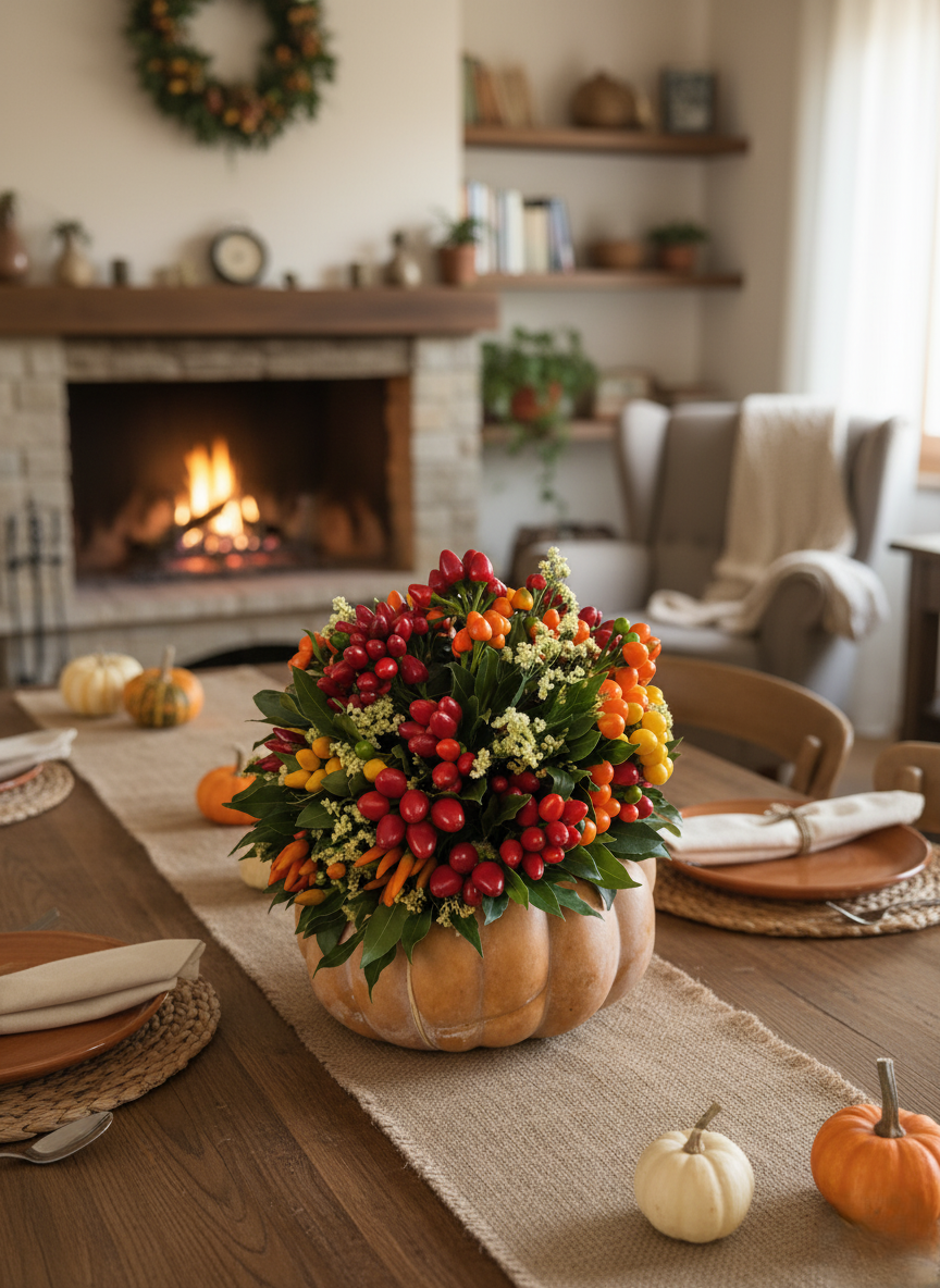 🎃 Composizione Autunnale su Zucca