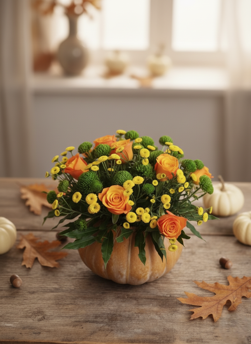 Centrotavola di zucca naturale